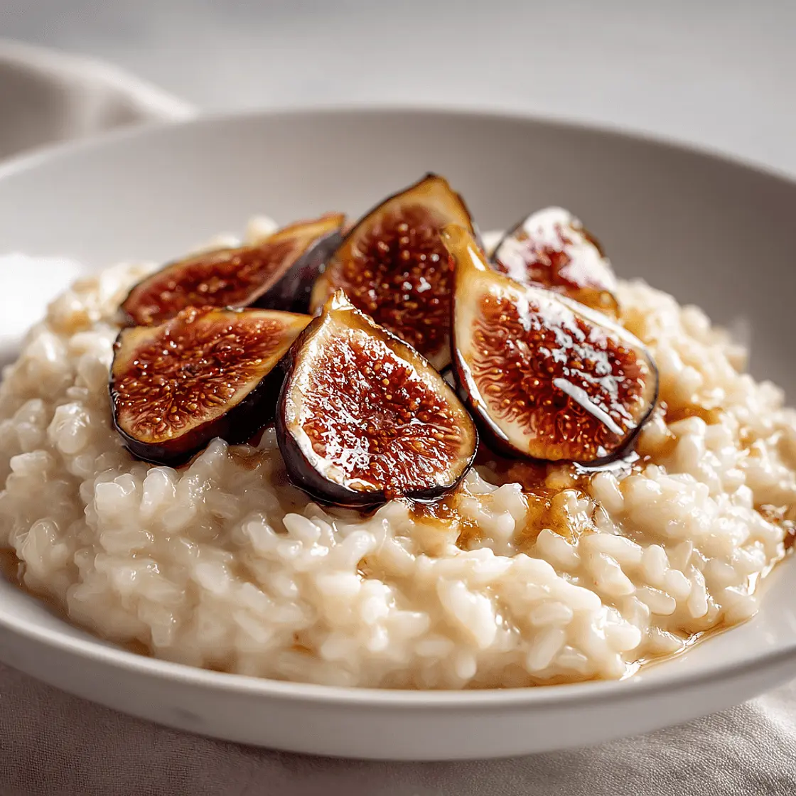 Risotto mit glasierten Feigen