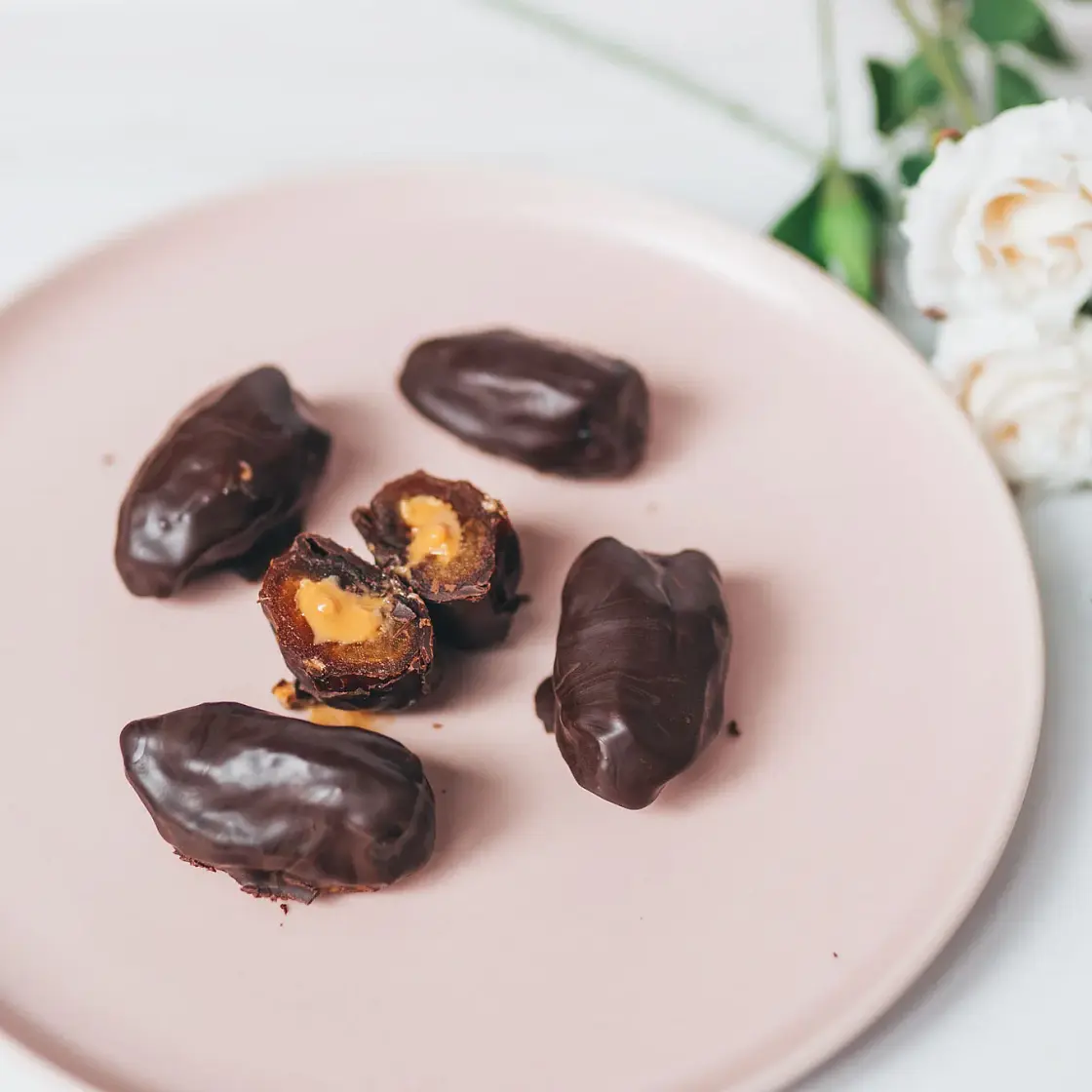 3 Ingredient Snickers Stuffed Dates