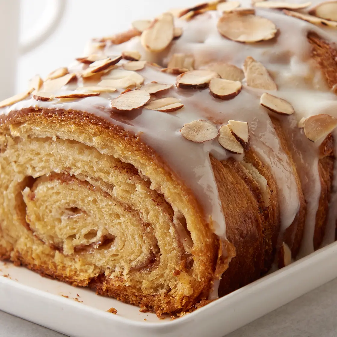 Almond-Cream Cheese Cinnamon Roll Swirl Bread