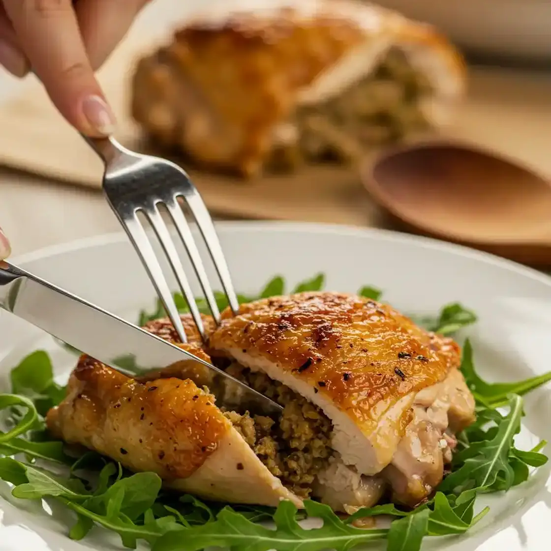 recette ballotine de poulet farcie