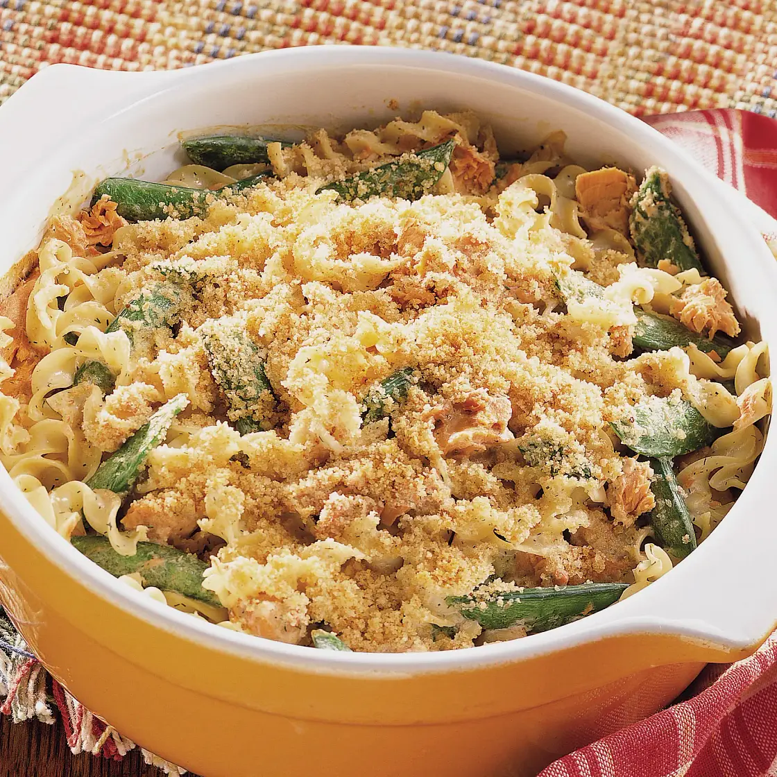 Salmon Alfredo Casserole