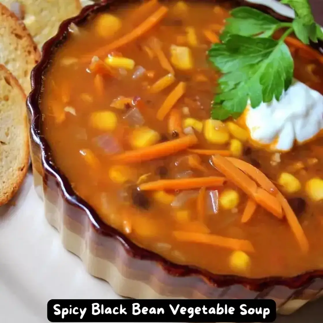 The Best Spicy Black Bean Vegetable Soup Recipe