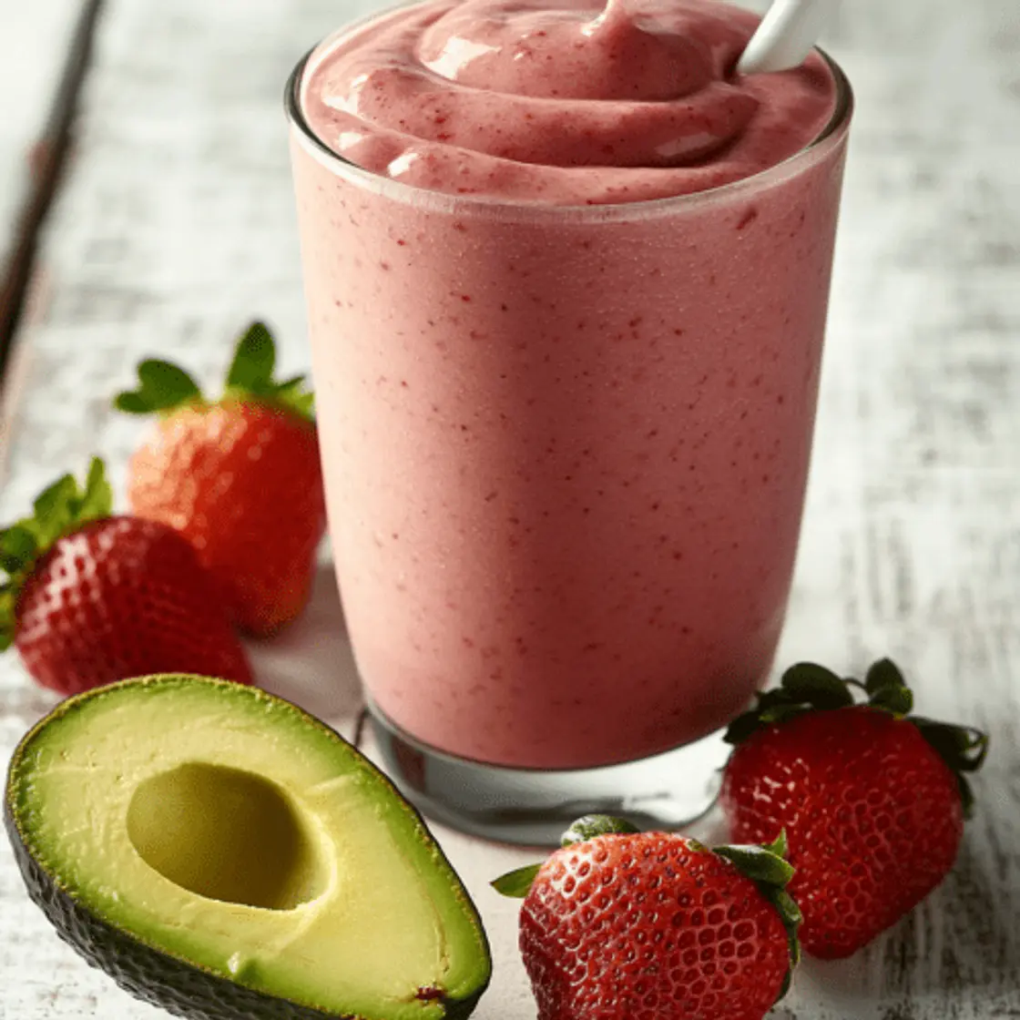 Pre-Workout Smoothie Keto de Frutillas y Palta