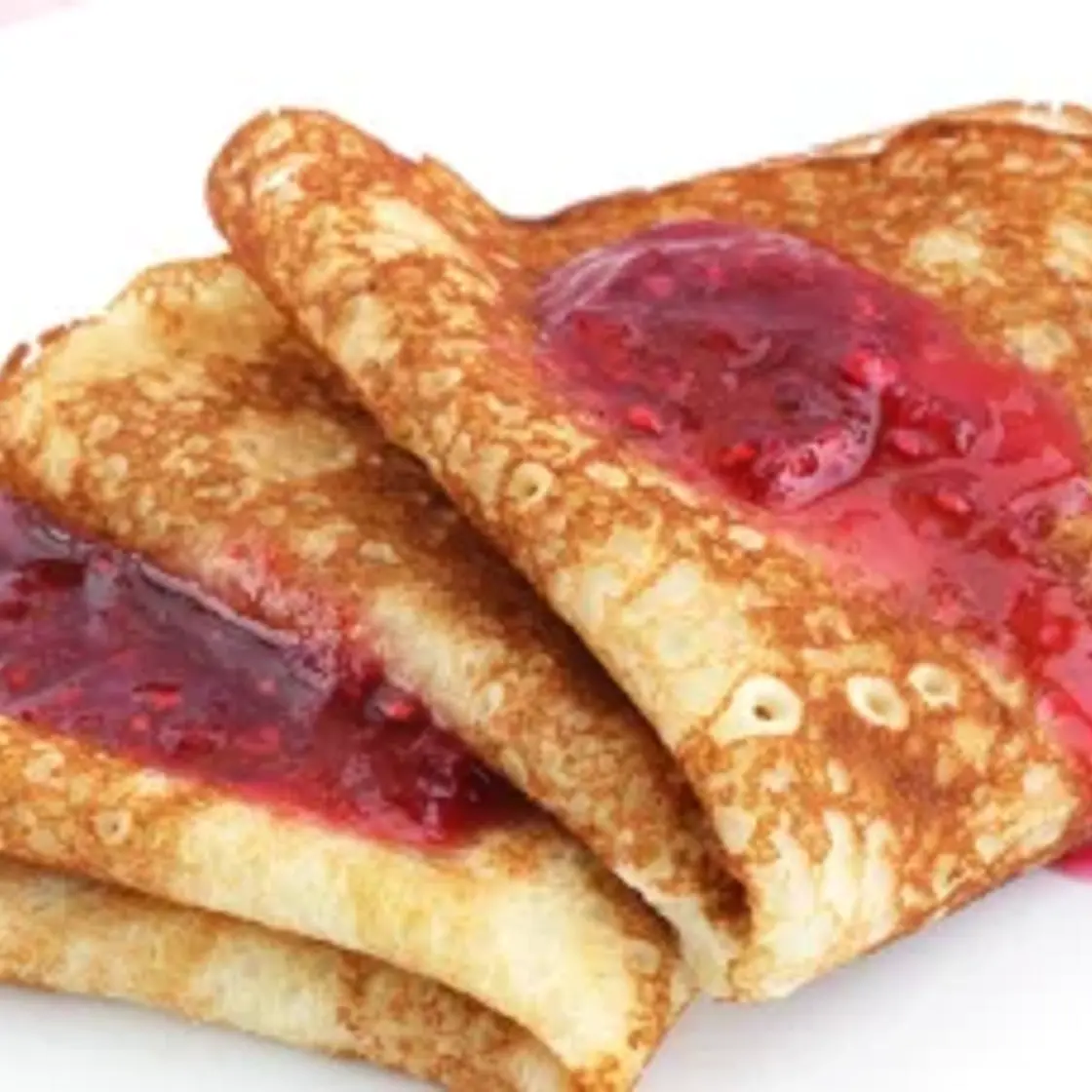 Crêpes aux framboises