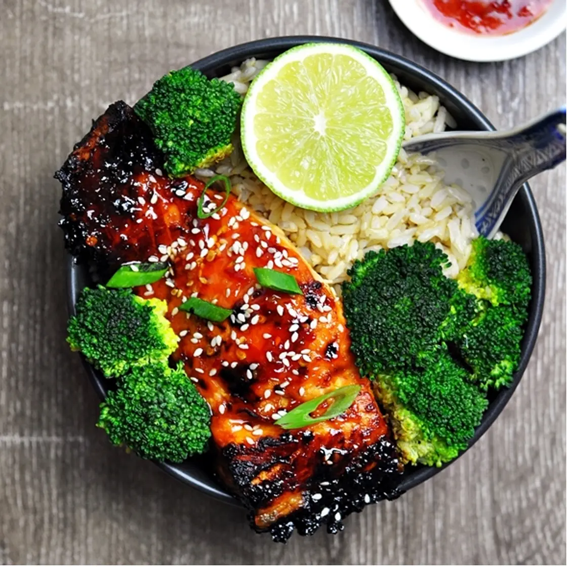 Grilled Lime and Sweet Chilli Salmon