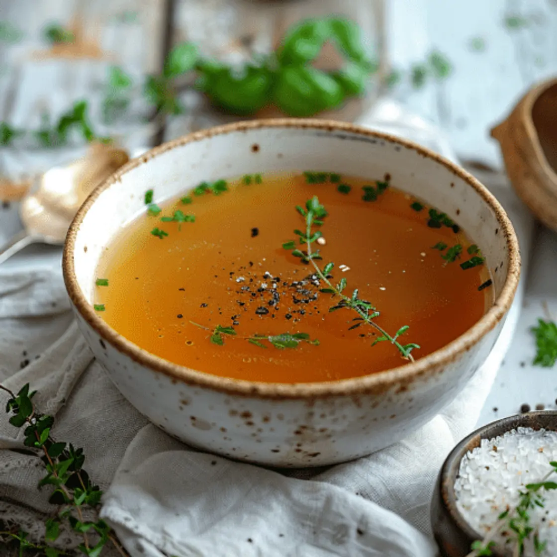 Caldo de Pollo con Cúrcuma