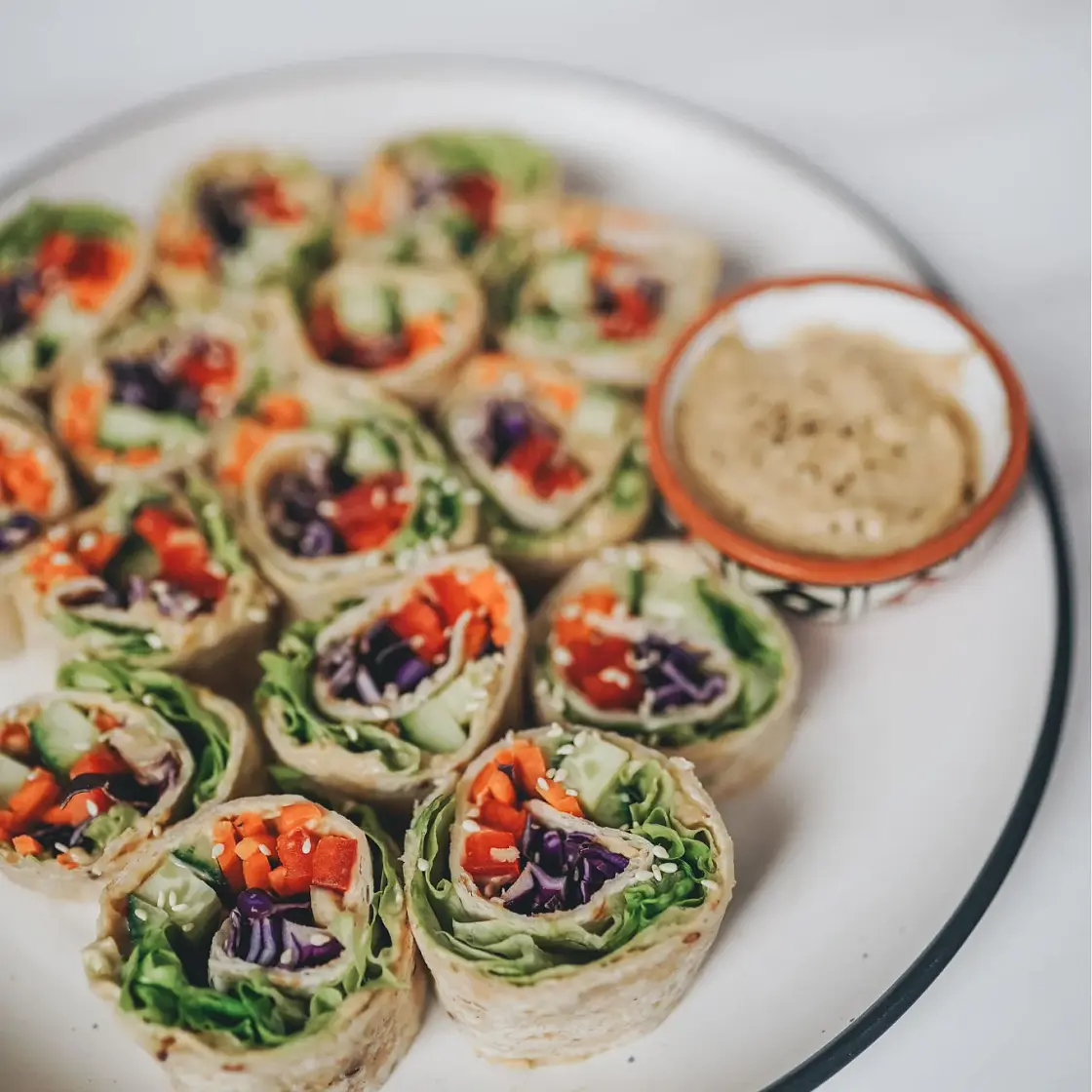 Rainbow Veggie Pinwheels