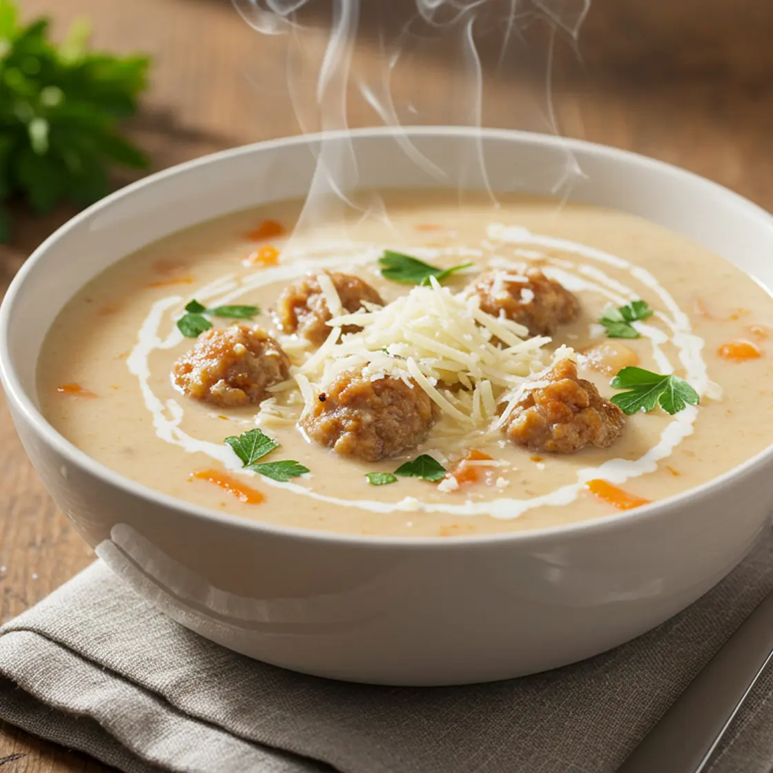 creamy parmesan italian sausage soup