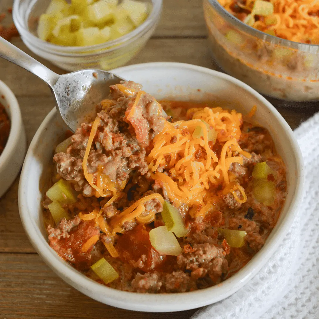 Keto Bacon Cheeseburger Soup - Instant Pot Recipe