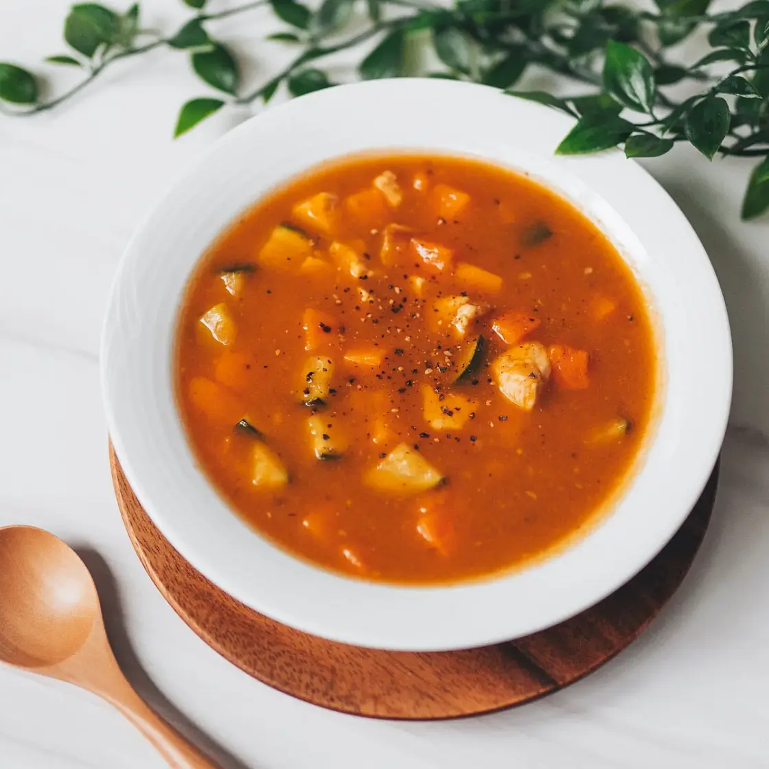 One Pot Chicken Veggie Soup