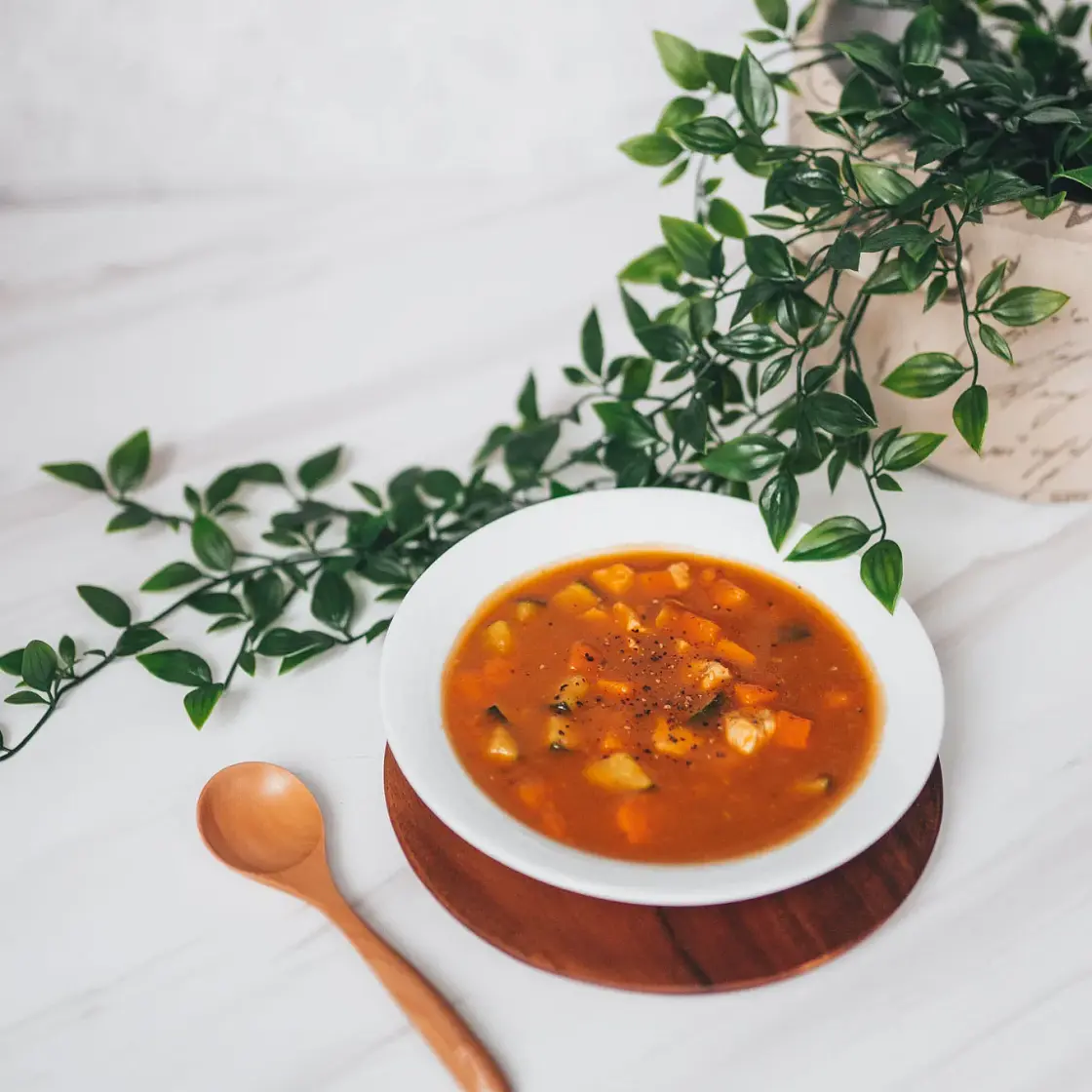 One Pot Chicken Veggie Soup