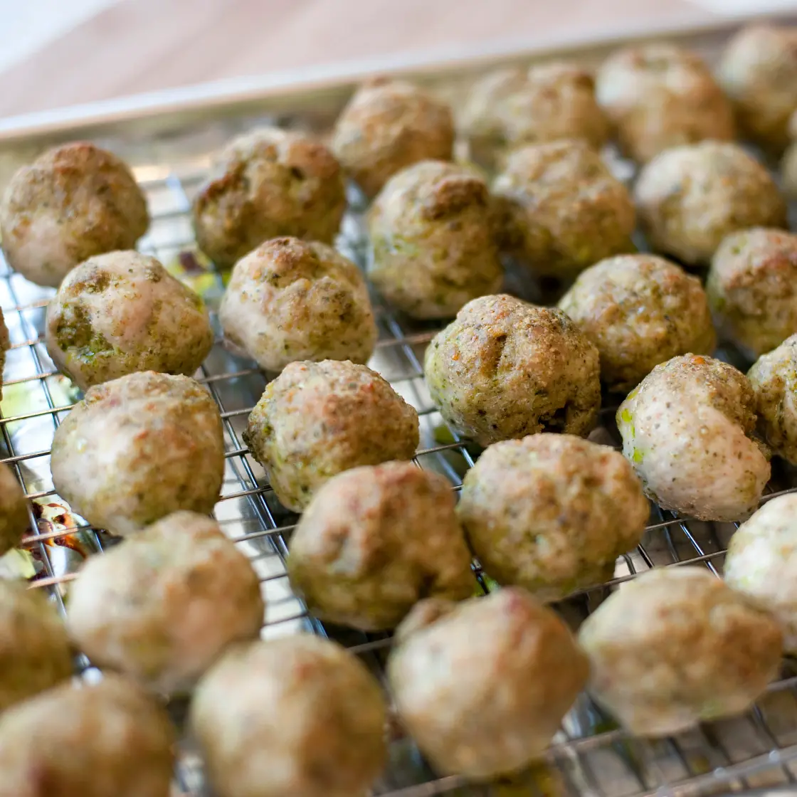 Turkey-Pesto Meatballs
