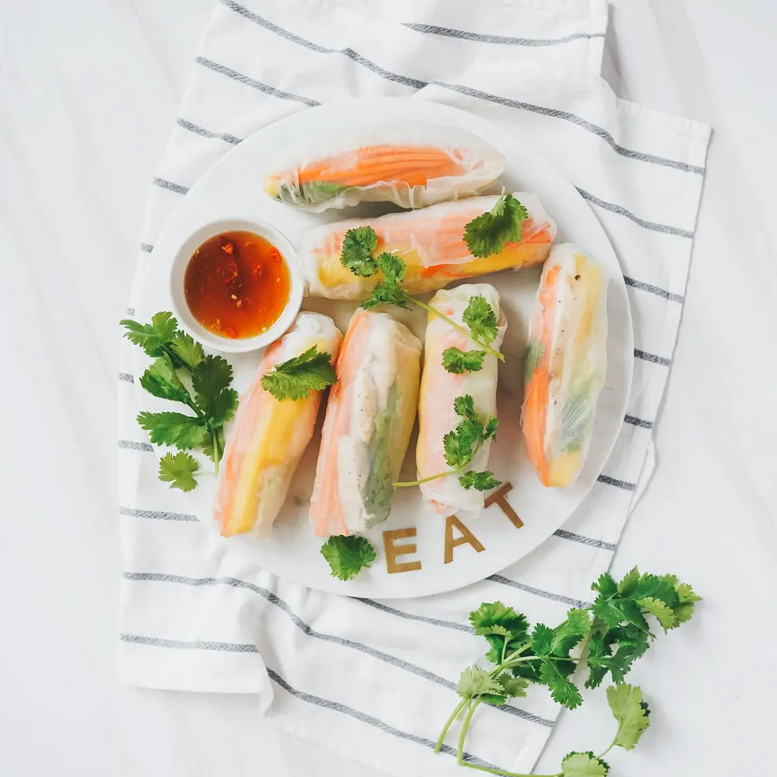 Mango Chicken Rice Paper Rolls