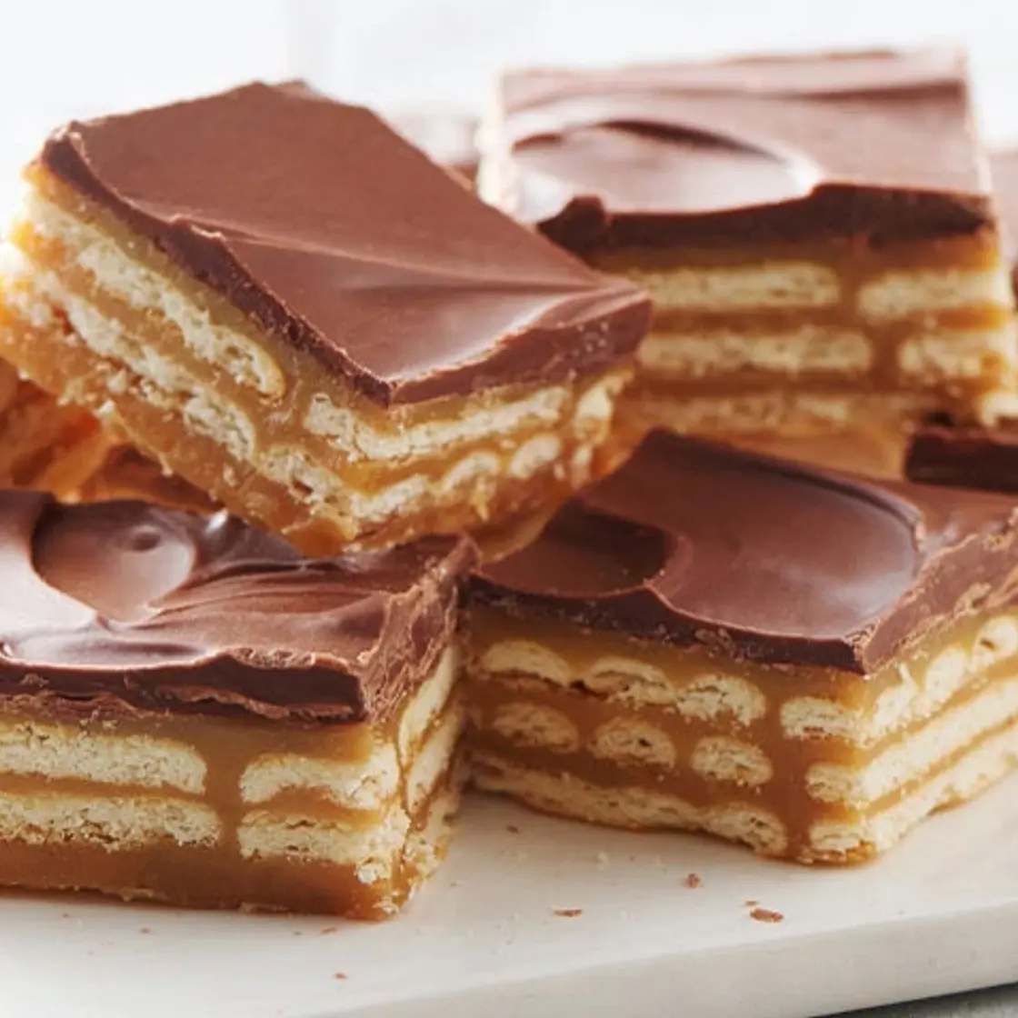 Triple-Layer Cracker Toffee Bars