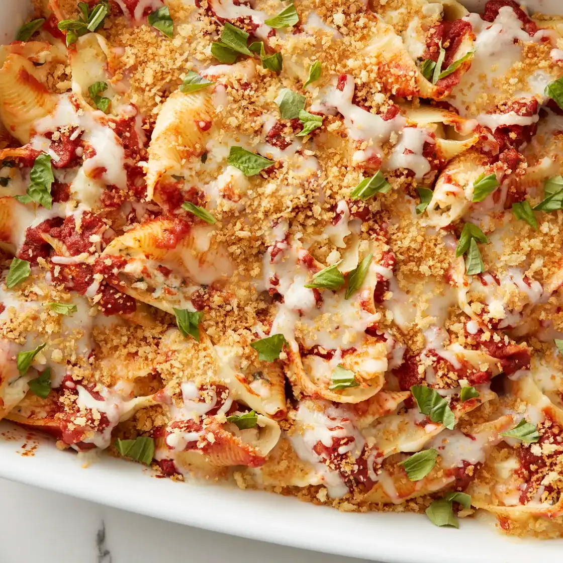 Chicken Parmesan-Stuffed Shells