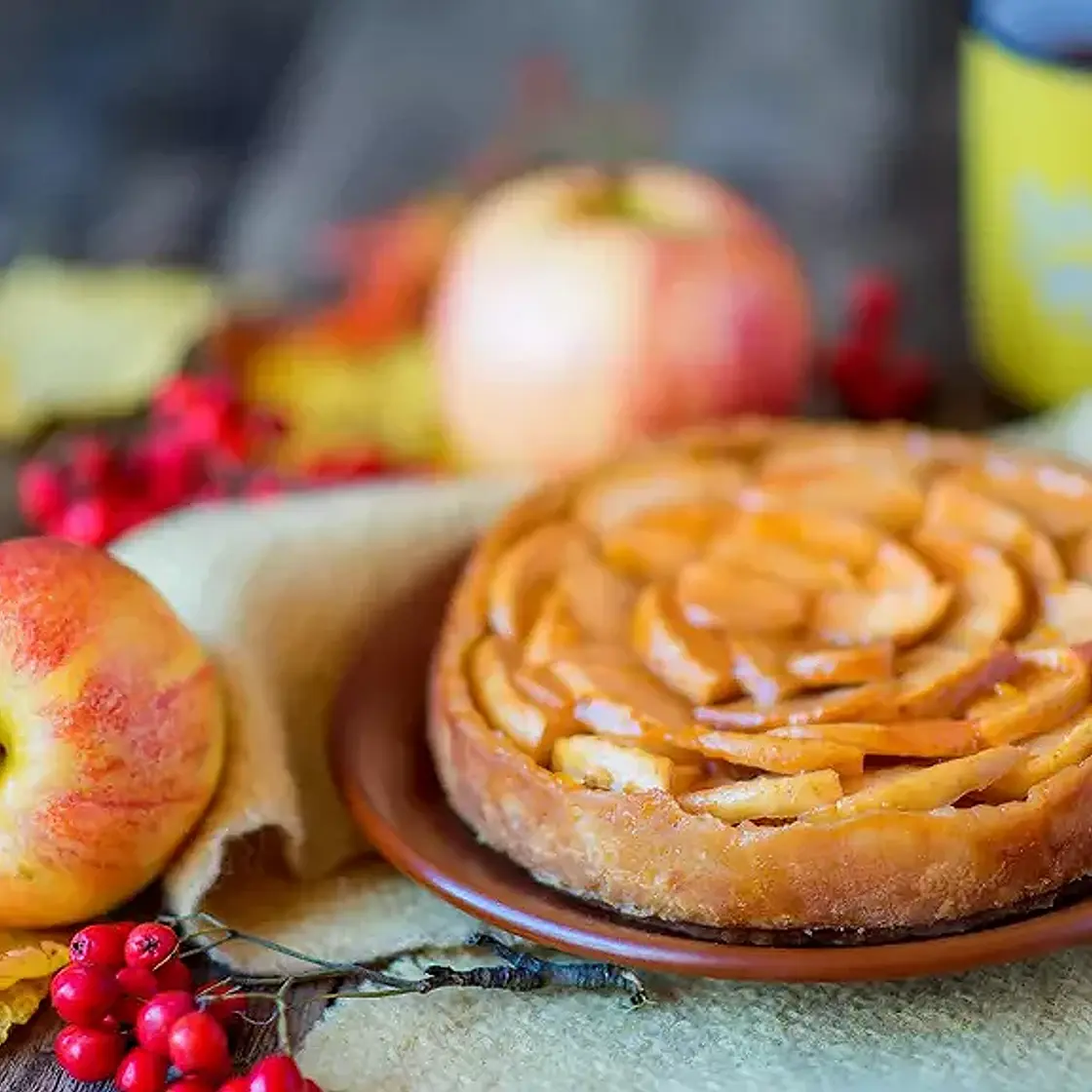 Sablé aux pommes et caramel de beurre salé