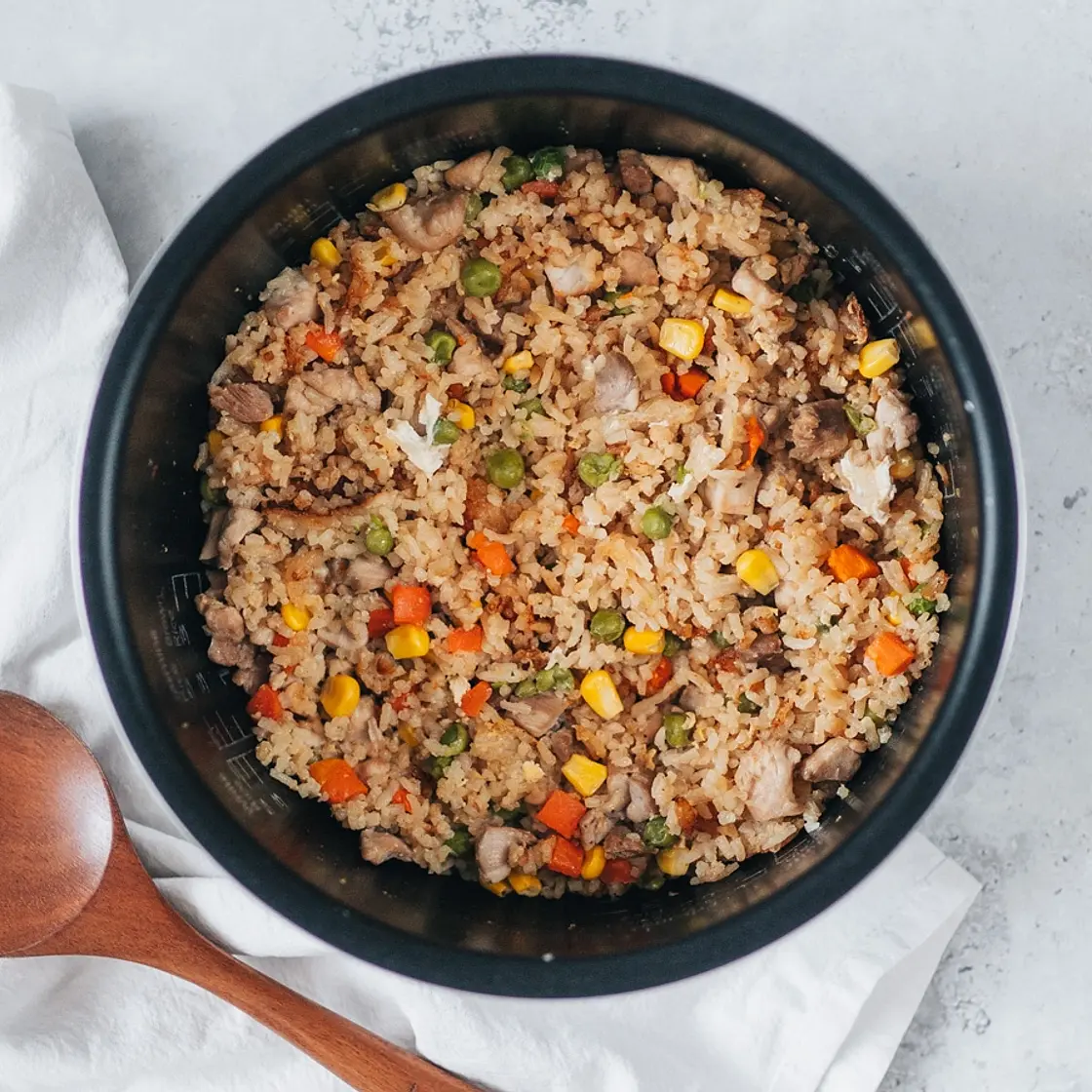 One Pot Rice Cooker Fried Rice