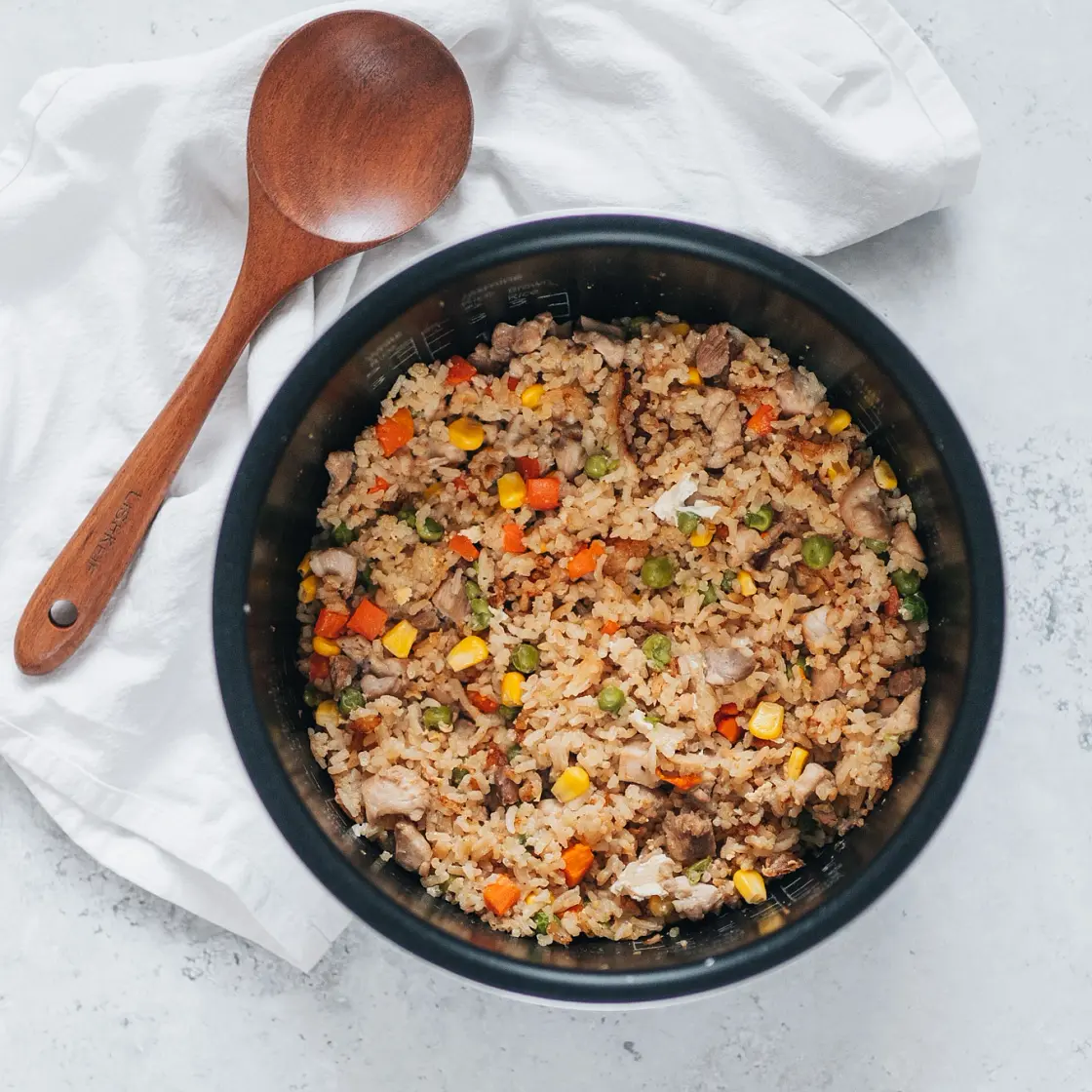 One Pot Rice Cooker Fried Rice