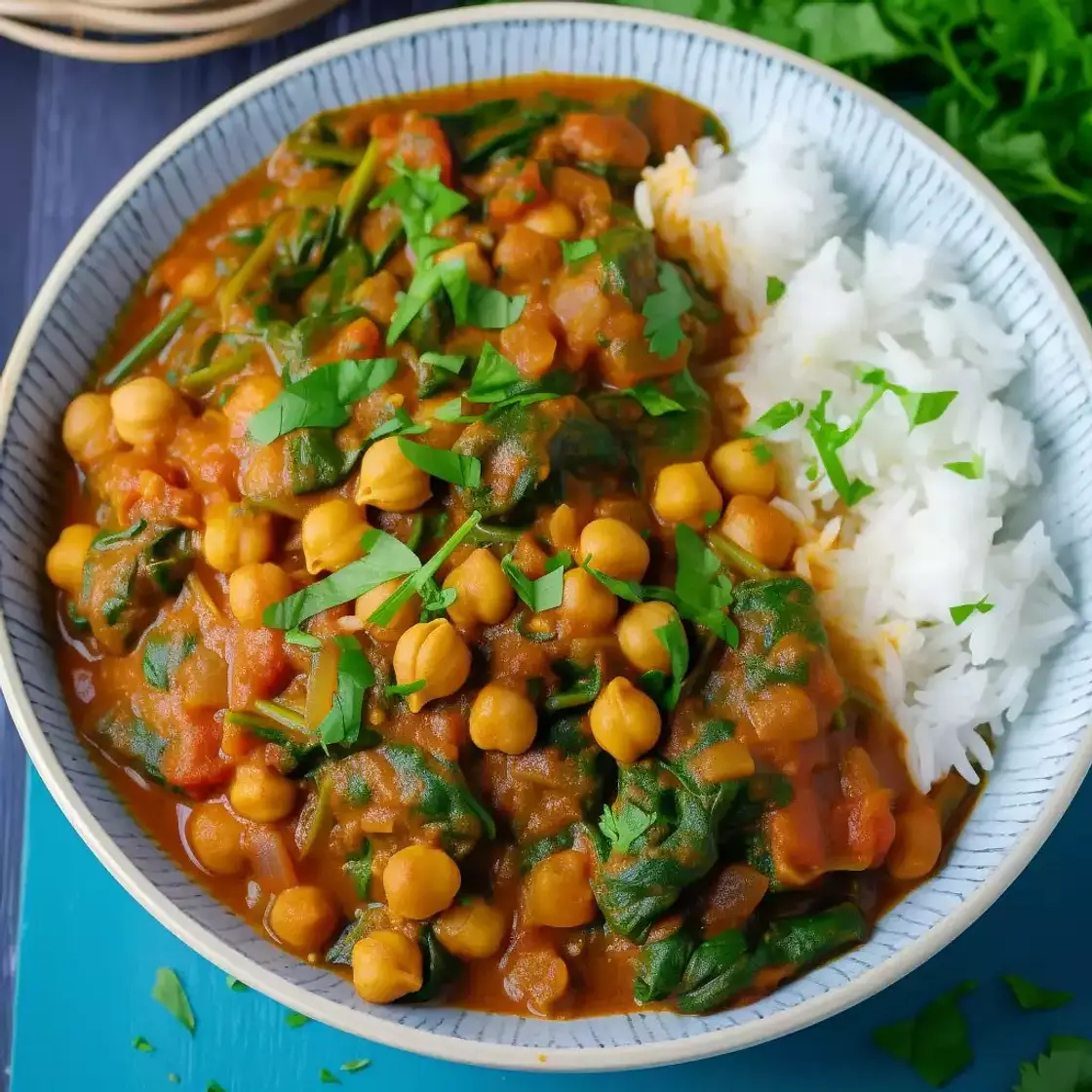Chickpea & Spinach Curry