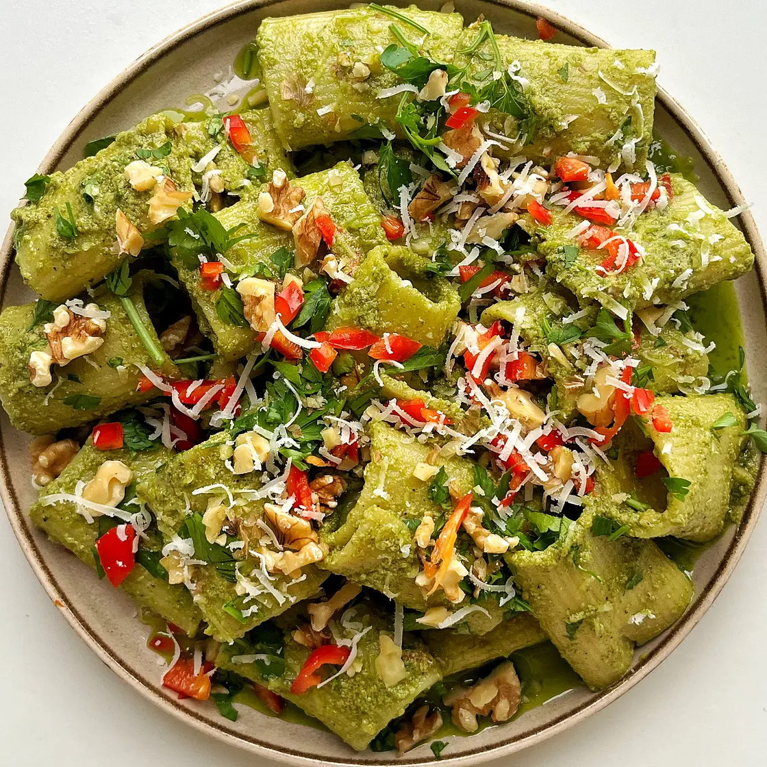 Zhoug-Inspired Rigatoni