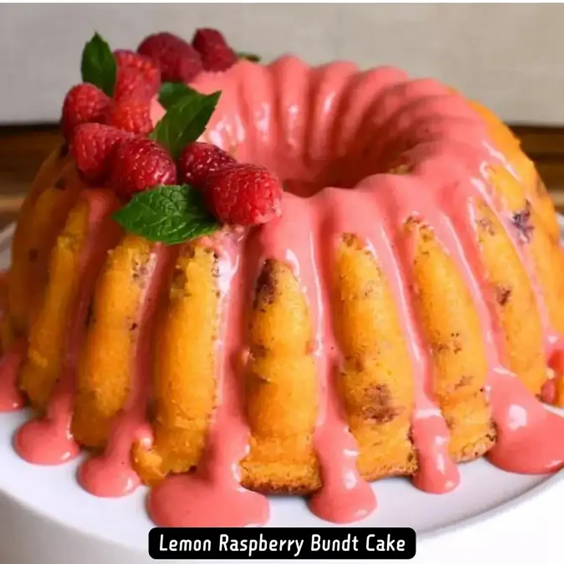 Lush Lemon Raspberry Bundt Cake Recipe