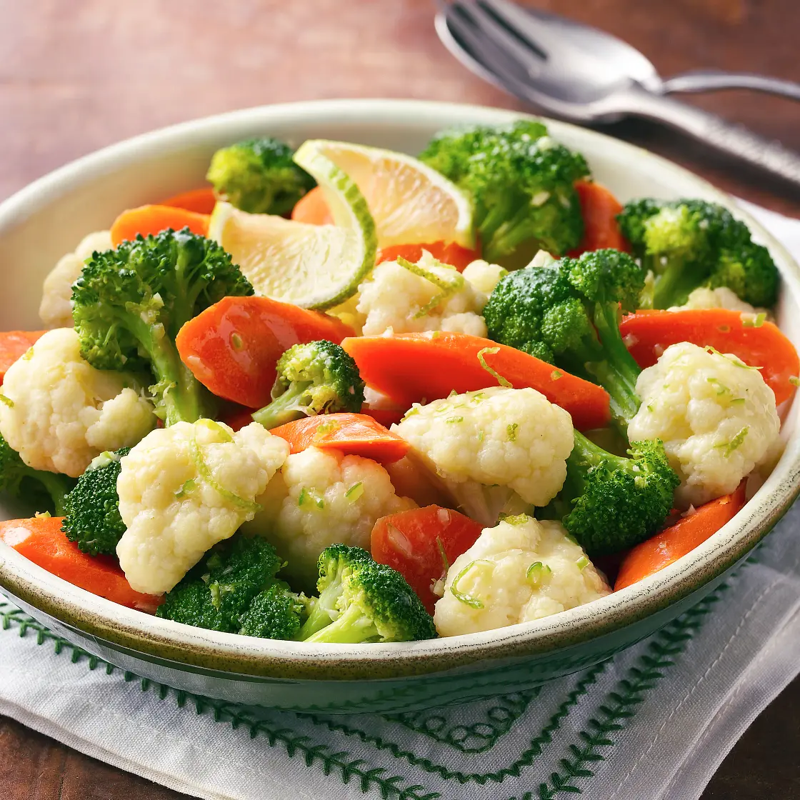 Steamed Vegetables with Chile-Lime Butter