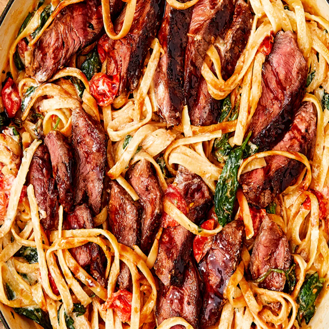Creamy Steak Fettuccine