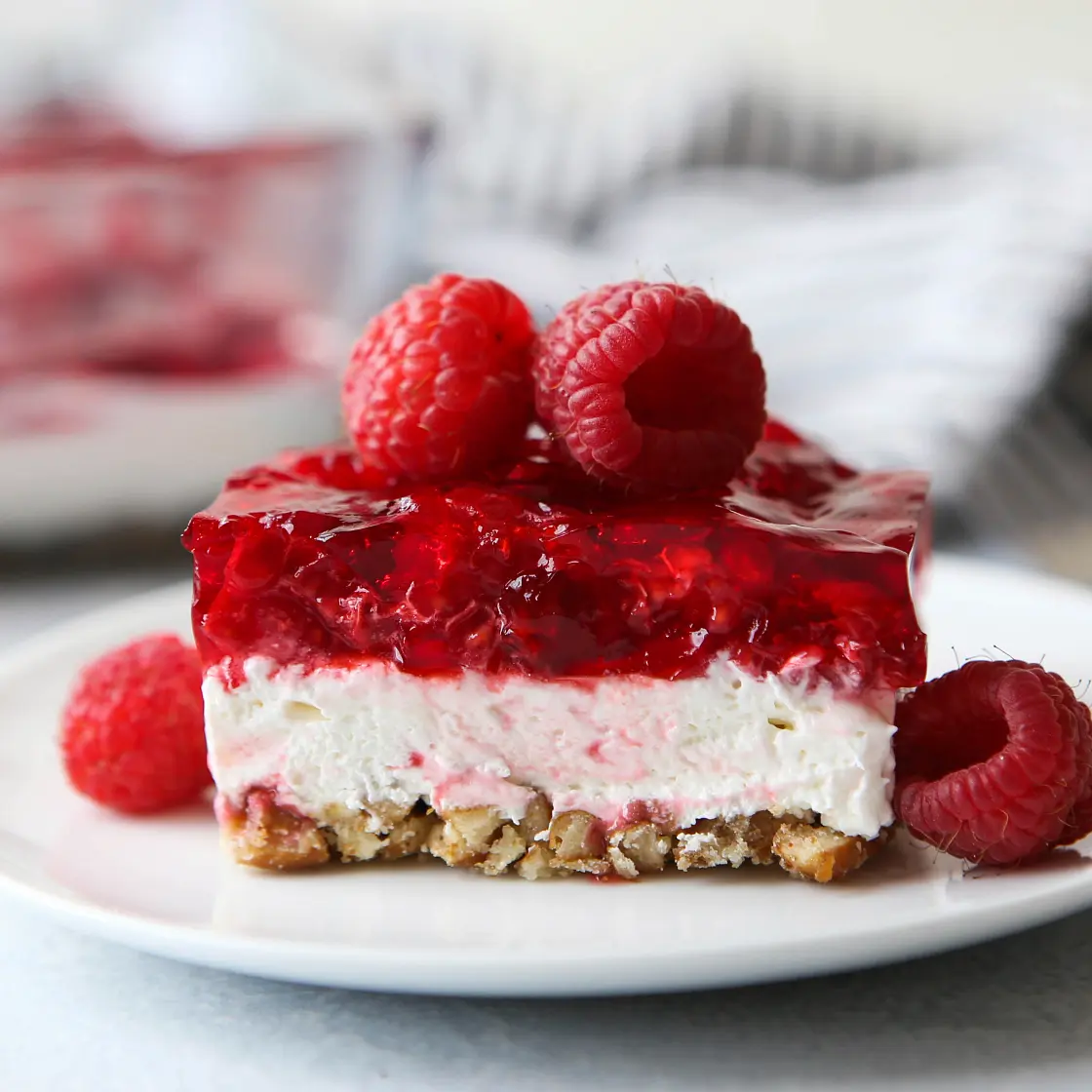 Raspberry Pretzel Salad