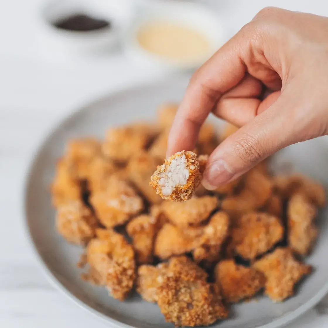 Oven-Baked Popcorn Chicken