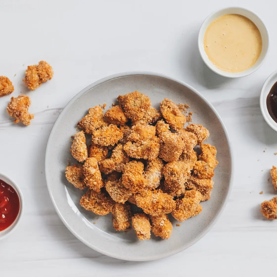 Oven-Baked Popcorn Chicken
