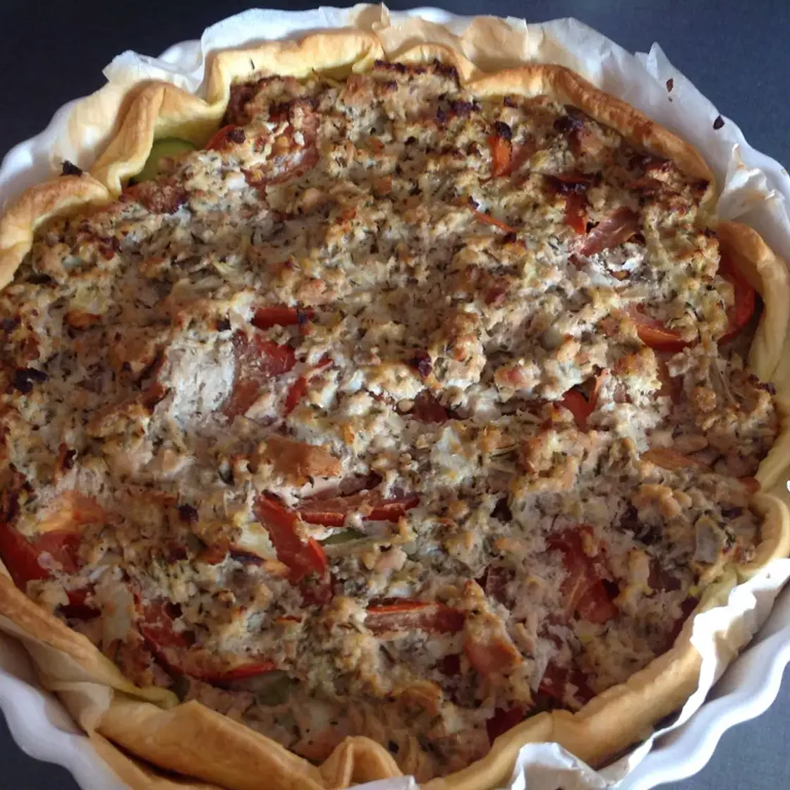 La tarte salée ensoleillée