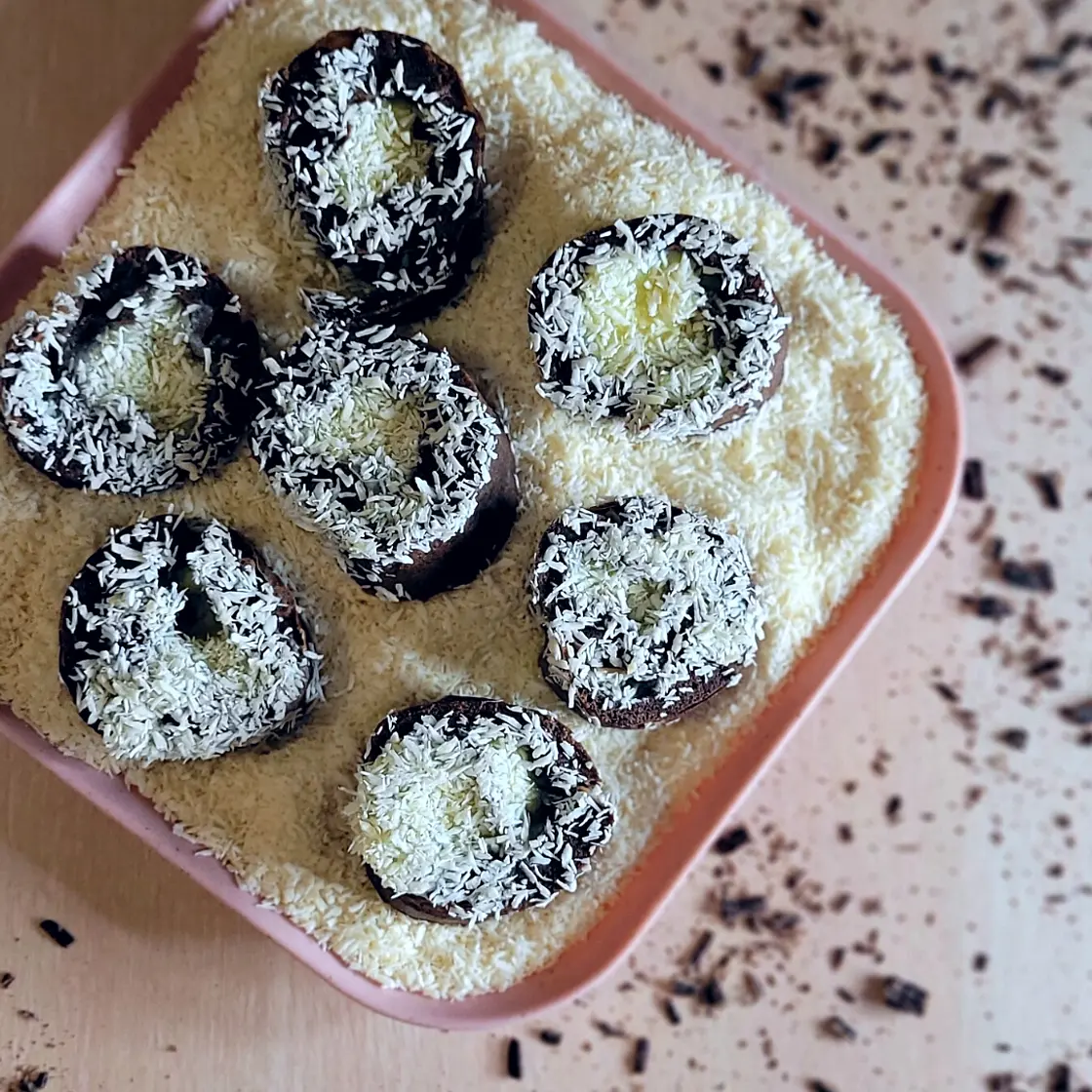 Mini roulés chocolat coco