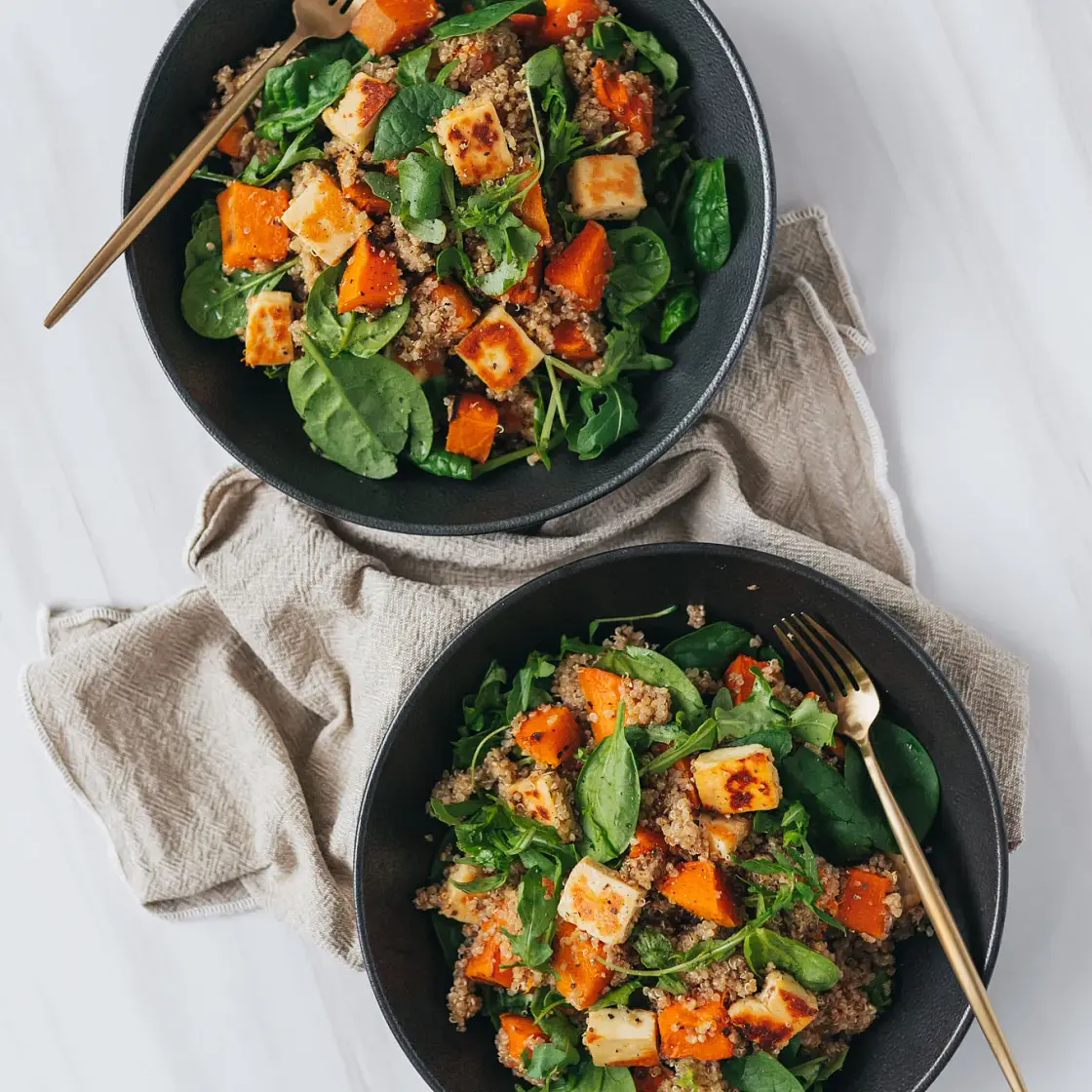 Roast Pumpkin Halloumi Salad