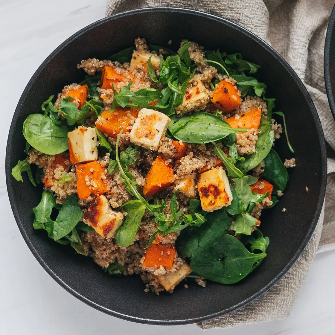 Roast Pumpkin Halloumi Salad
