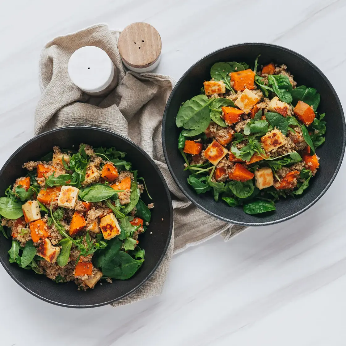 Roast Pumpkin Halloumi Salad