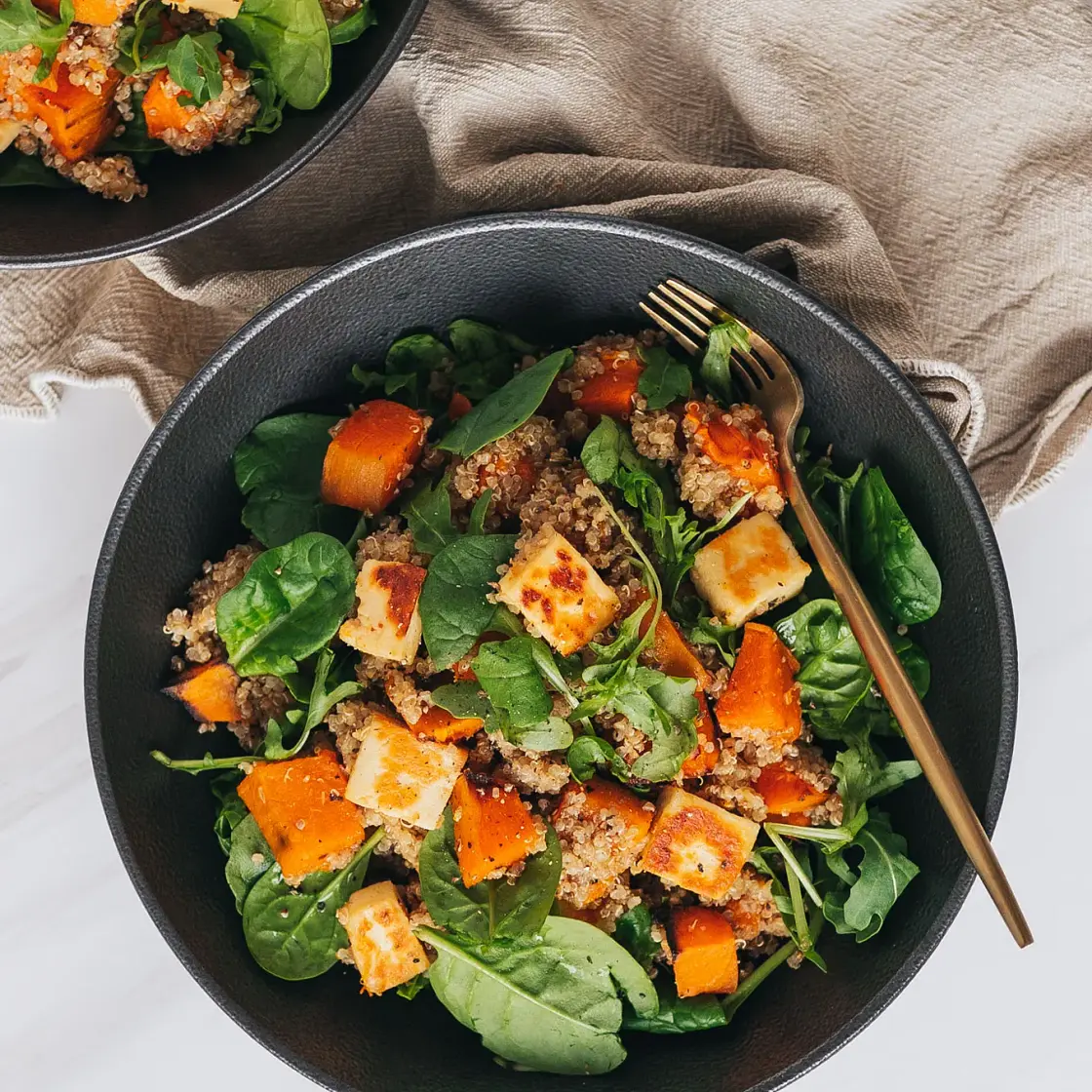 Roast Pumpkin Halloumi Salad
