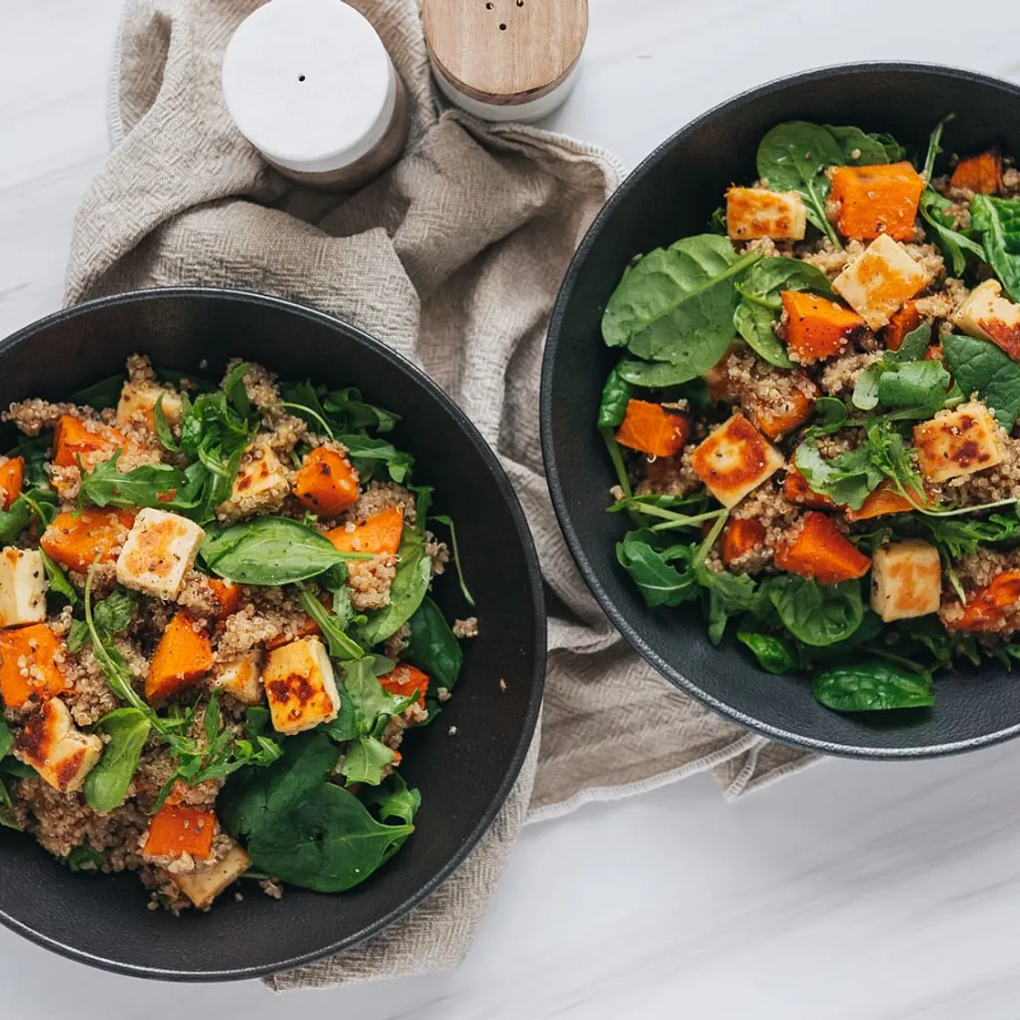 Roast Pumpkin Halloumi Salad