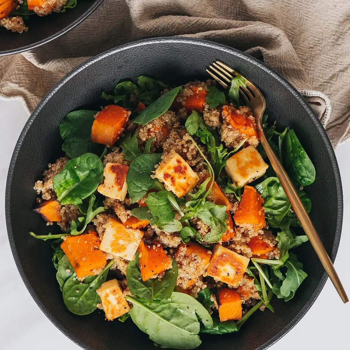Roast Pumpkin Halloumi Salad