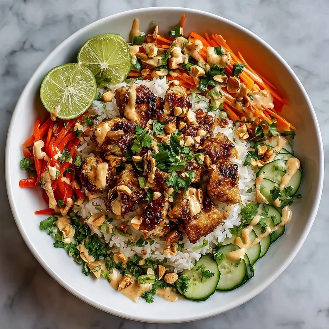 Thai Peanut Chicken Bowls