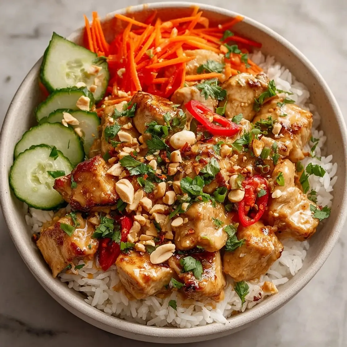 Thai Peanut Chicken Bowls