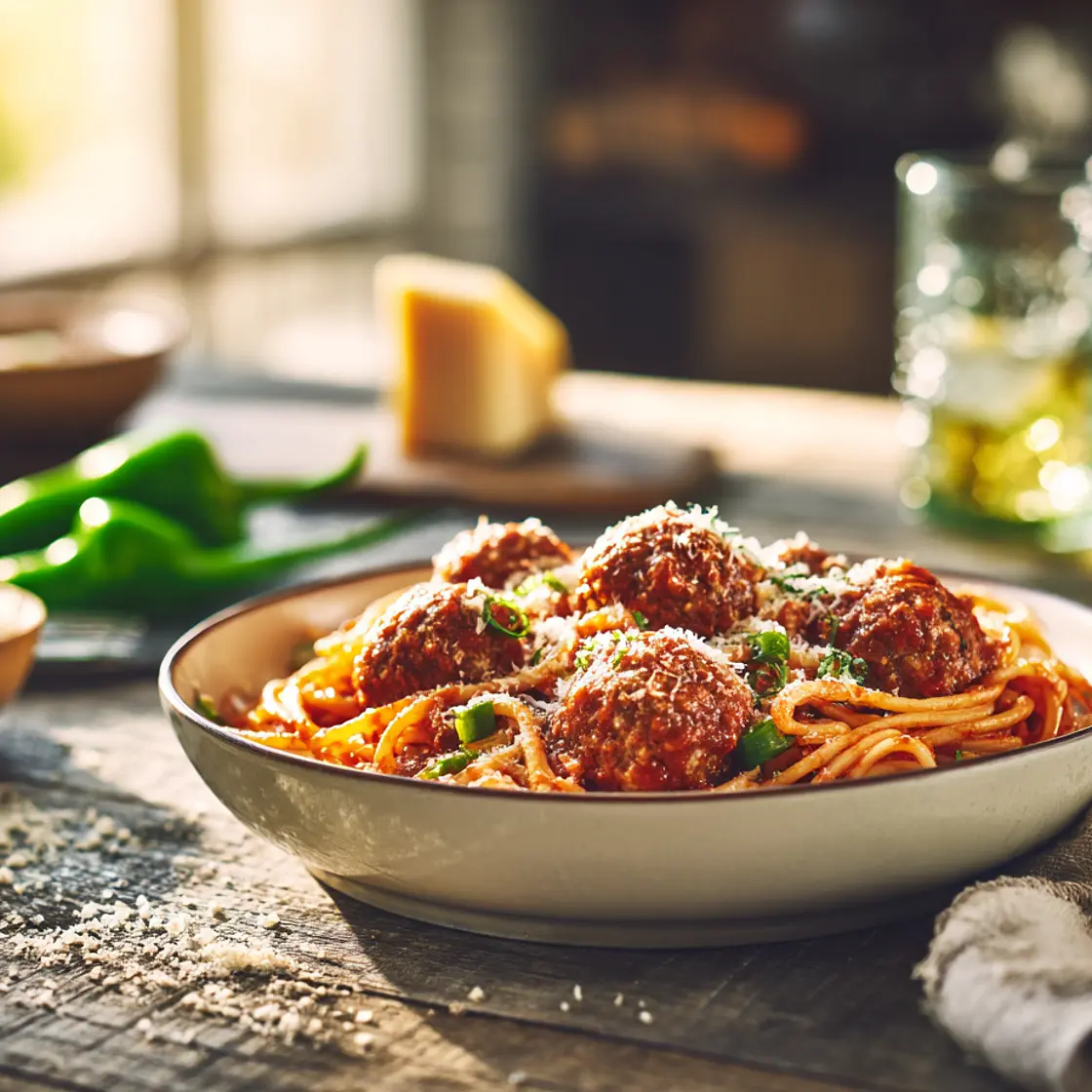 Guilt-Free Skinny Spaghetti and Meatballs