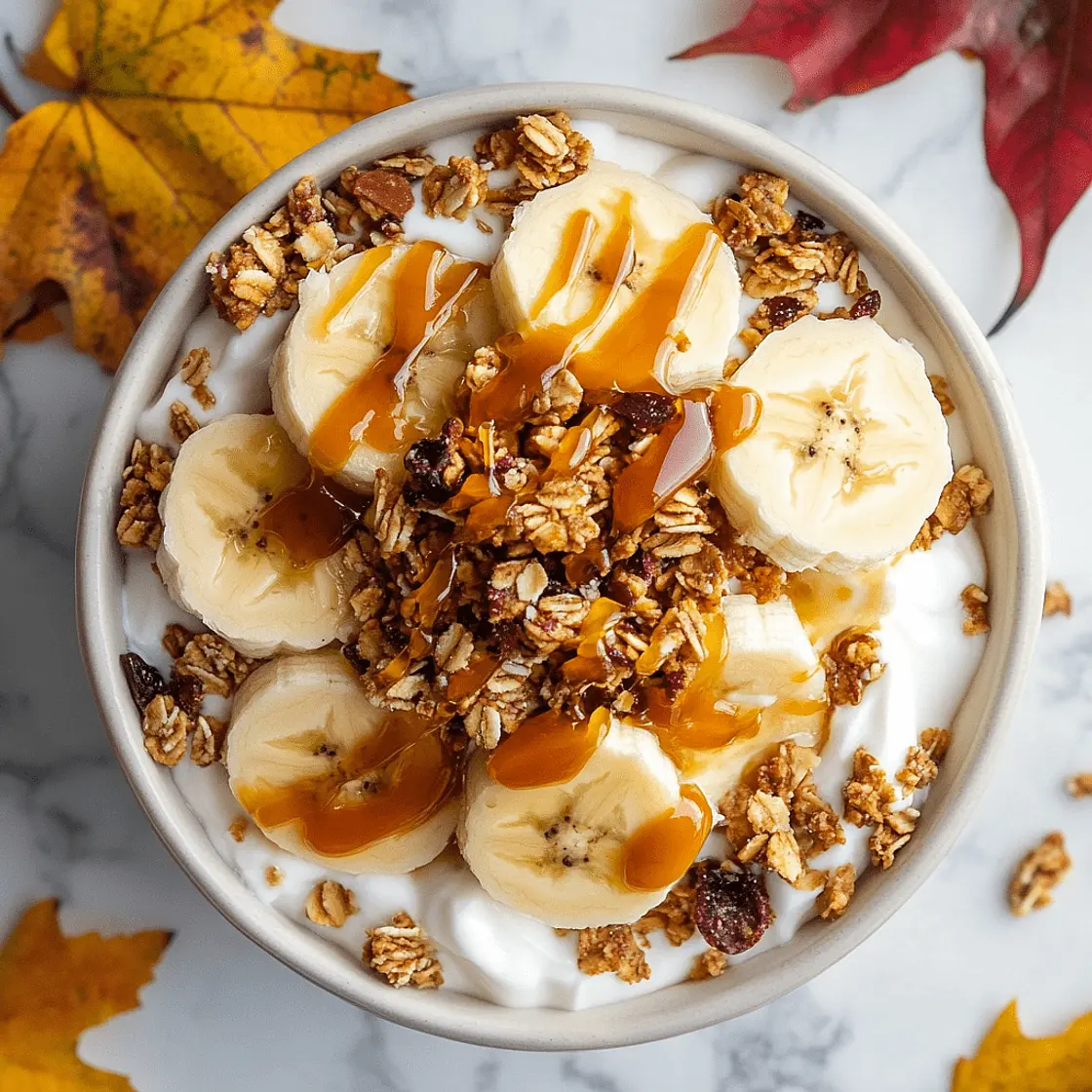 Salted Caramel Banana Yogurt Bowl