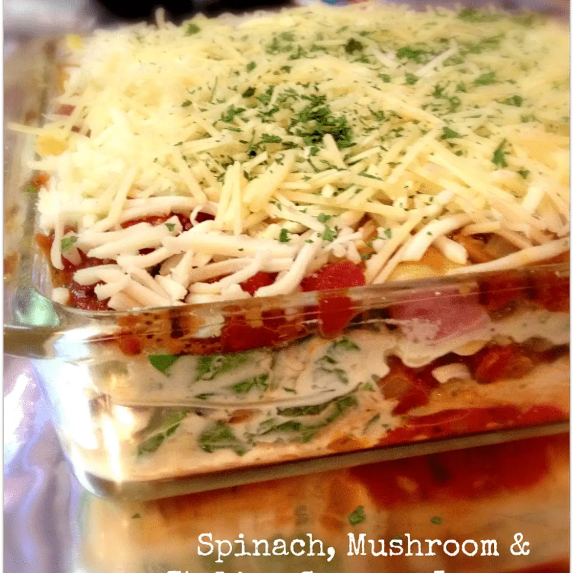 Spinach, Mushroom & Italian Sausage Lasagna