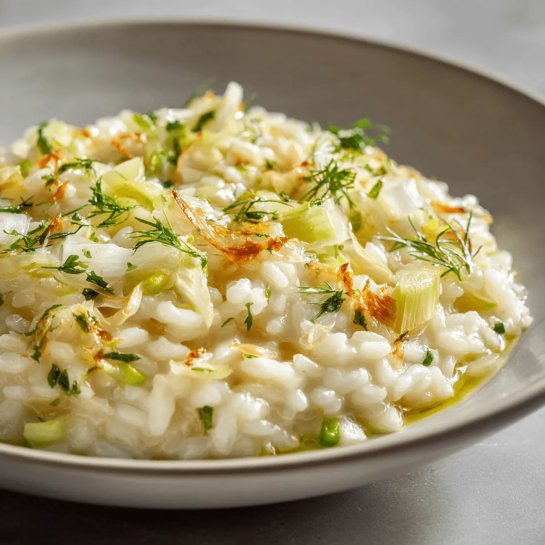 Risotto mit Lauch und Fenchel
