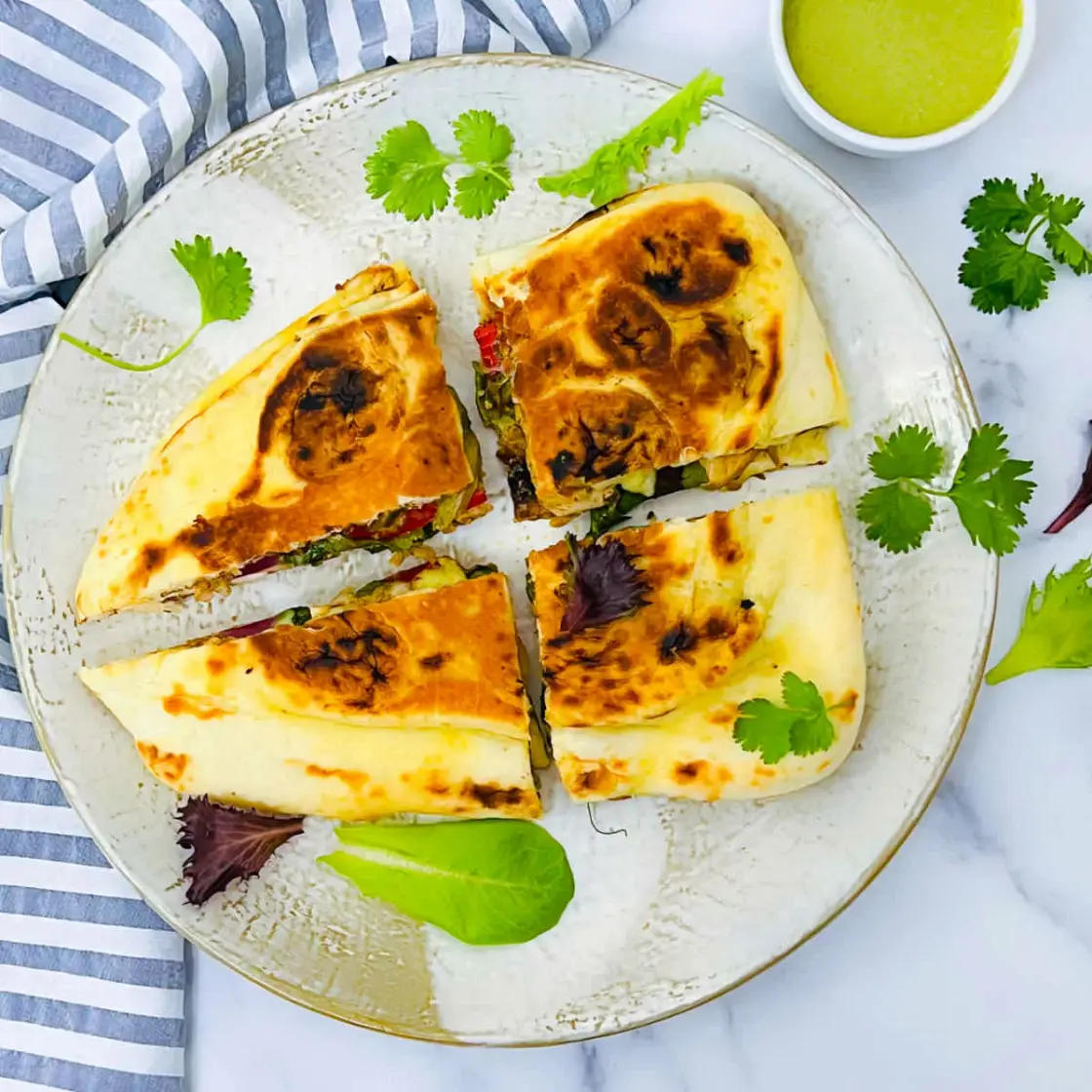 Chicken Tikka Naanwich (Naan Sandwich)