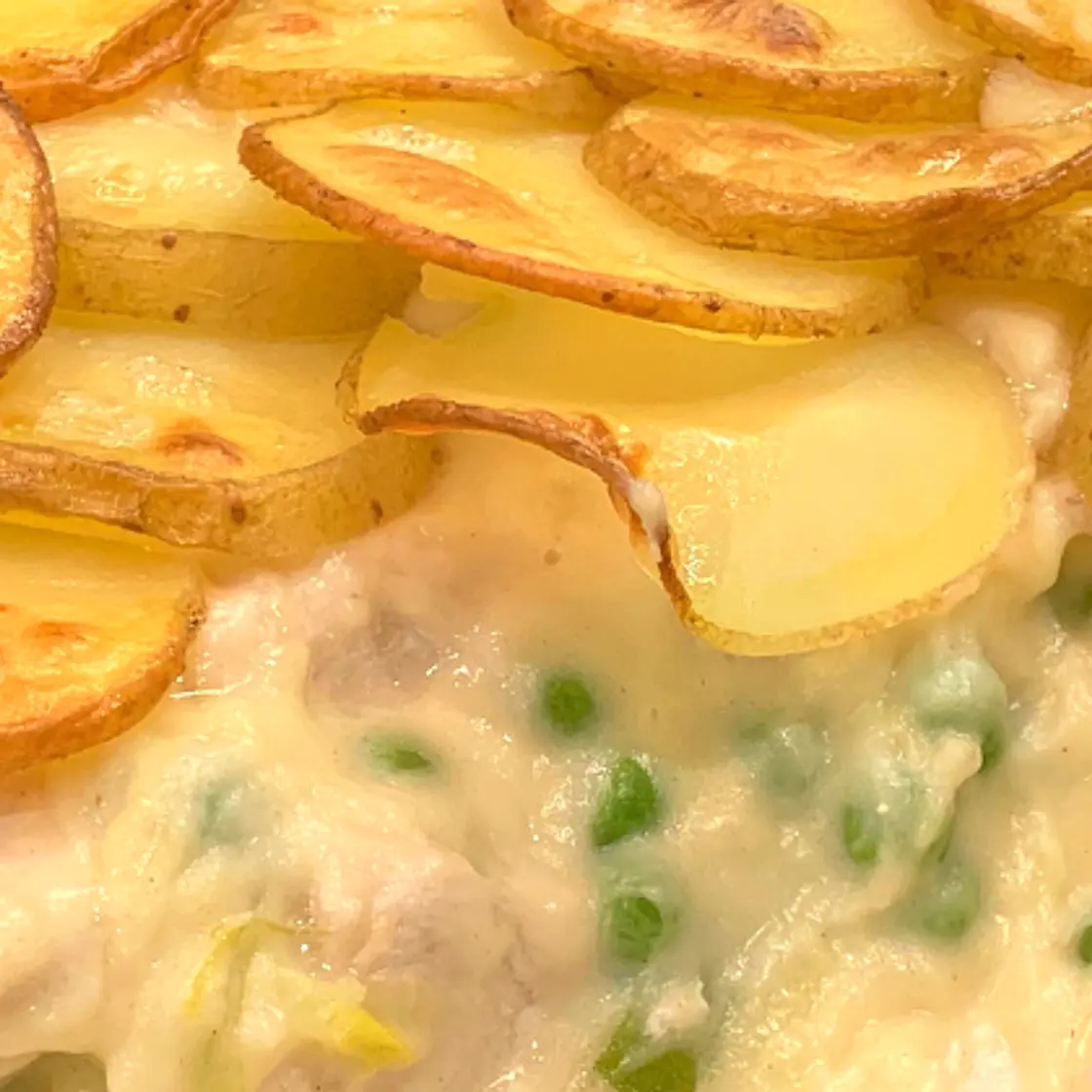 Garlic Chicken and Leek Potato Bake