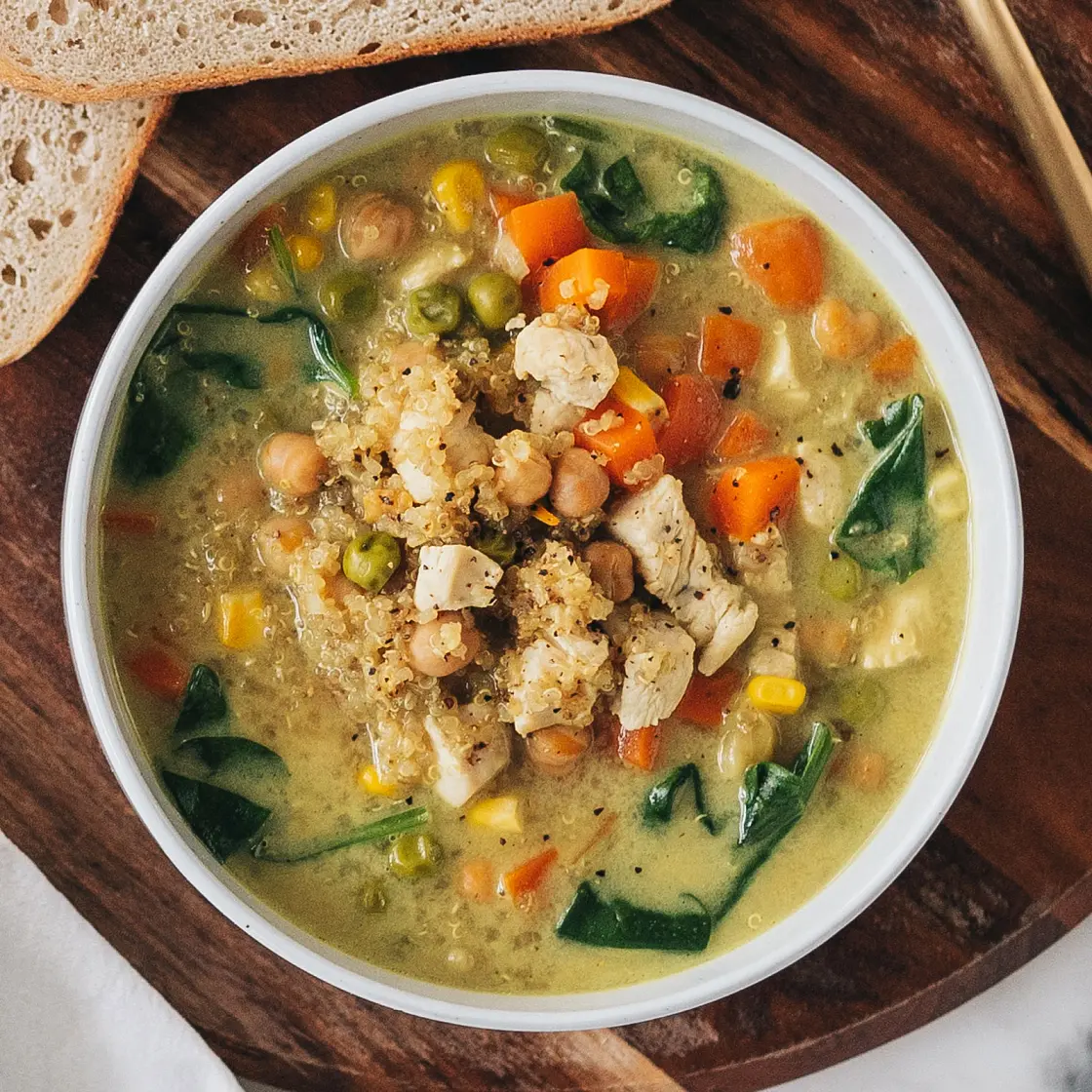 One-Pot Curry Chicken Quinoa Soup