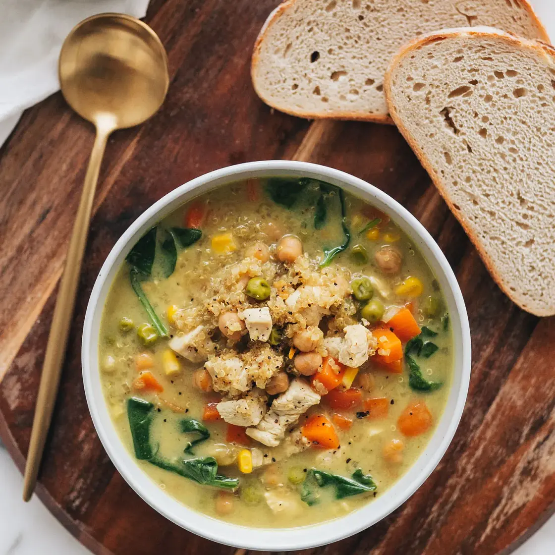 One-Pot Curry Chicken Quinoa Soup