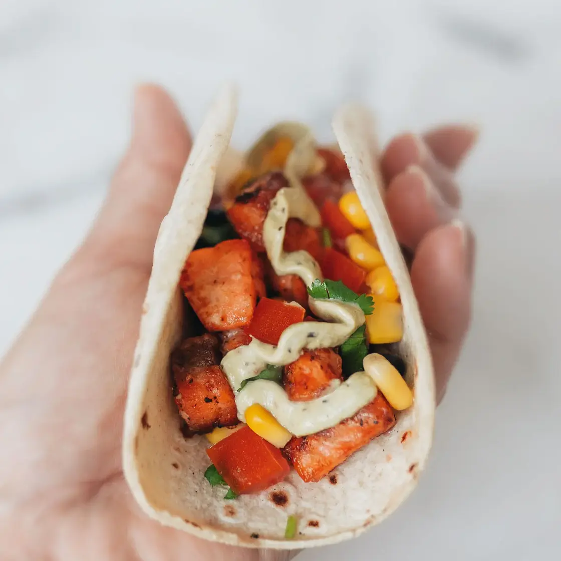 Crispy Salmon Tacos