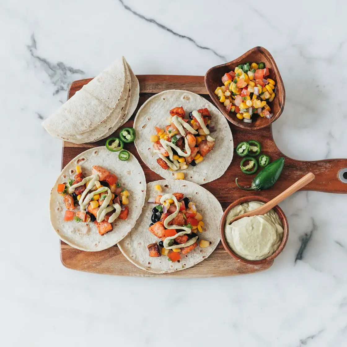Crispy Salmon Tacos